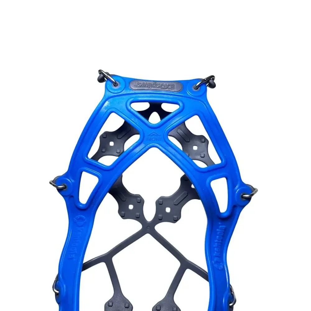 Kahtoola EXOspikes Traction Cleats Ice Snow Shoe Grips Blue Gray Size M Men 8-10